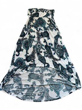 Lascana Women’s White and Teal Paisley Maxi Dress